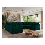 Narożnik - VERSO U 8M - uniwersalny - ciemnozielony, welvet