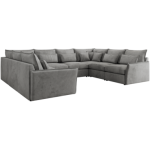 Narożnik - VERSO U 8M - uniwersalny - jasnoszary, welvet