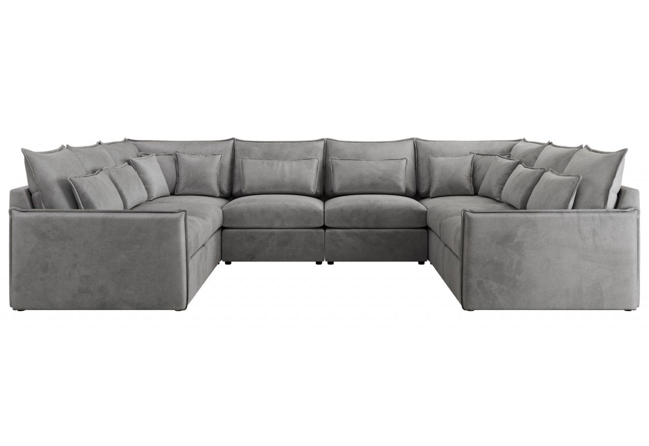 Narożnik - VERSO U 8M - uniwersalny - jasnoszary, welvet