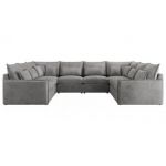 Narożnik - VERSO U 8M - uniwersalny - jasnoszary, welvet