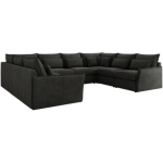 Narożnik - VERSO U 8M - uniwersalny - ciemnoszary, welvet