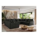 Narożnik - VERSO U 8M - uniwersalny - ciemnoszary, welvet