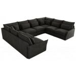 Narożnik - VERSO U 8M - uniwersalny - ciemnoszary, welvet