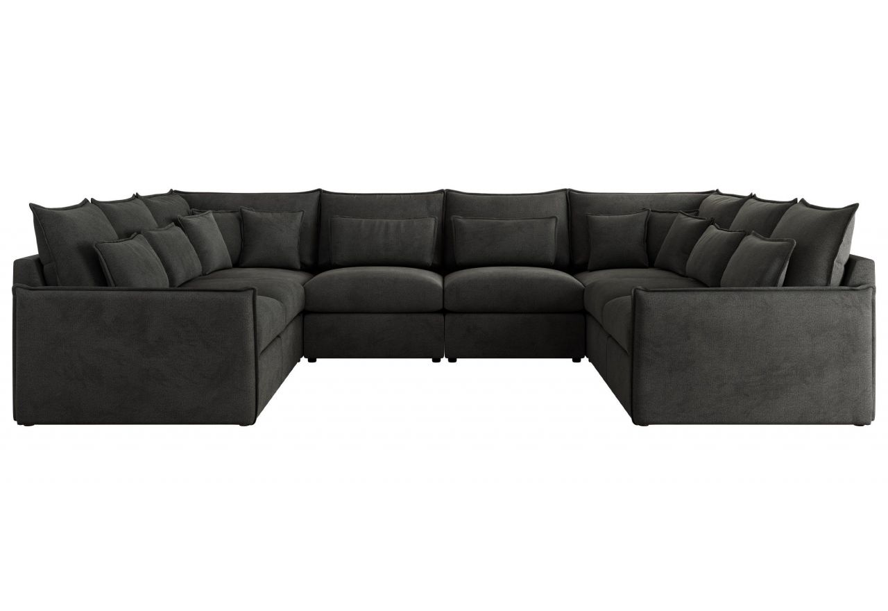 Narożnik - VERSO U 8M - uniwersalny - ciemnoszary, welvet