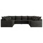 Narożnik - VERSO U 8M - uniwersalny - ciemnoszary, welvet