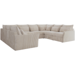 Narożnik - VERSO U 8M - uniwersalny - beżowy, sztruks