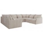 Narożnik - VERSO U 8M - uniwersalny - beżowy, sztruks