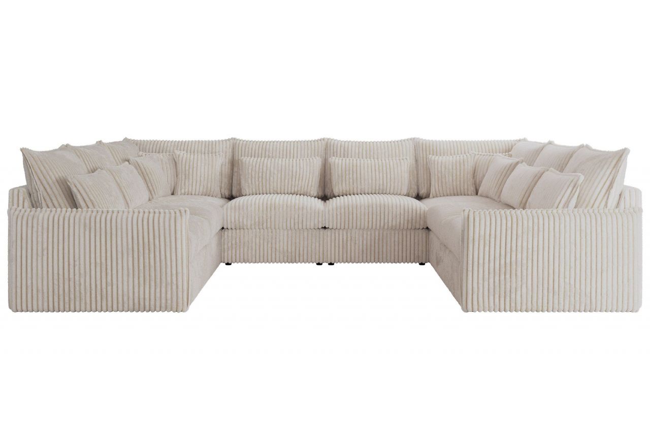 Narożnik - VERSO U 8M - uniwersalny - beżowy, sztruks