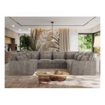 Narożnik - VERSO U 8M - uniwersalny - jasnobrązowy, sztruks