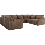 Narożnik - VERSO U 8M - uniwersalny - brązowy, sztruks