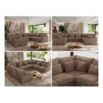 Narożnik - VERSO U 8M - uniwersalny - brązowy, sztruks