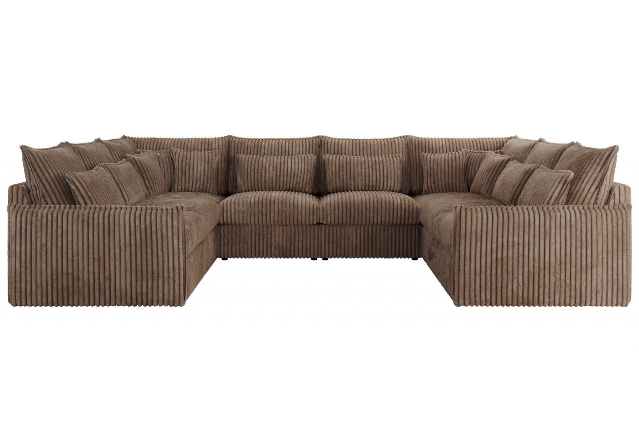 Narożnik - VERSO U 8M - uniwersalny - brązowy, sztruks