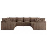 Narożnik - VERSO U 8M - uniwersalny - brązowy, sztruks