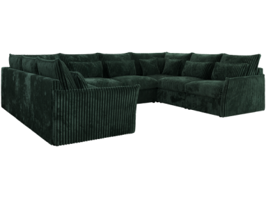 Narożnik - VERSO U 8M - uniwersalny - ciemnozielony, sztruks