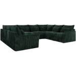 Narożnik - VERSO U 8M - uniwersalny - ciemnozielony, sztruks