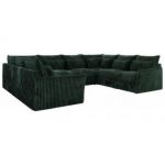 Narożnik - VERSO U 8M - uniwersalny - ciemnozielony, sztruks