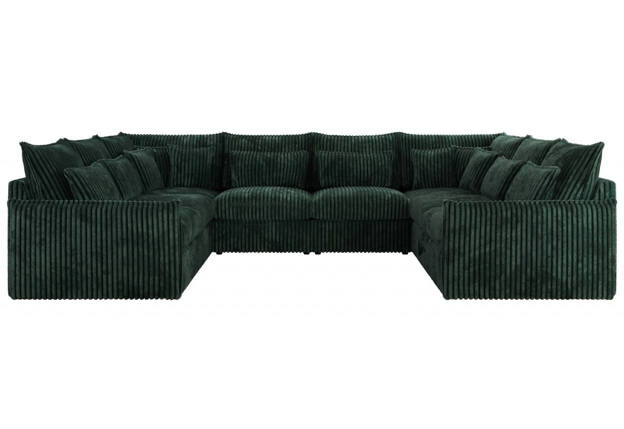 Narożnik - VERSO U 8M - uniwersalny - ciemnozielony, sztruks