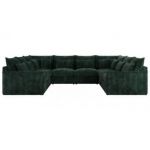 Narożnik - VERSO U 8M - uniwersalny - ciemnozielony, sztruks