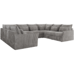 Narożnik - VERSO U 8M - uniwersalny - jasnoszary, sztruks