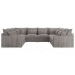 Narożnik - VERSO U 8M - uniwersalny - jasnoszary, sztruks