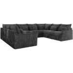 Narożnik - VERSO U 8M - uniwersalny - szary, sztruks