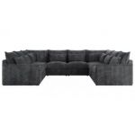 Narożnik - VERSO U 8M - uniwersalny - szary, sztruks