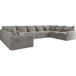 Narożnik - VERSO U 9M - uniwersalny - jasnoszary, plusz