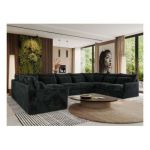 Narożnik - VERSO U 9M - uniwersalny - ciemnoszary, plusz