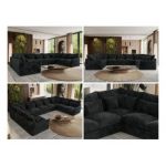 Narożnik - VERSO U 9M - uniwersalny - ciemnoszary, plusz