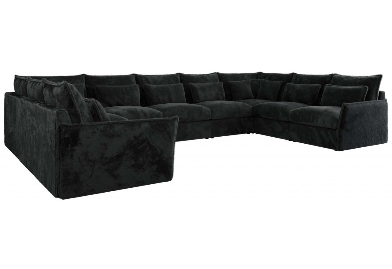 Narożnik - VERSO U 9M - uniwersalny - ciemnoszary, plusz