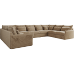 Narożnik - VERSO U 9M - uniwersalny - beżowy, plusz