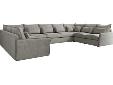 Narożnik - VERSO U 9M - uniwersalny - jasnoszary, struktura