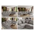 Narożnik - VERSO U 9M - uniwersalny - jasnoszary, struktura