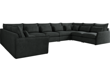 Narożnik - VERSO U 9M - uniwersalny - ciemnoszary, struktura