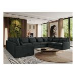 Narożnik - VERSO U 9M - uniwersalny - ciemnoszary, struktura