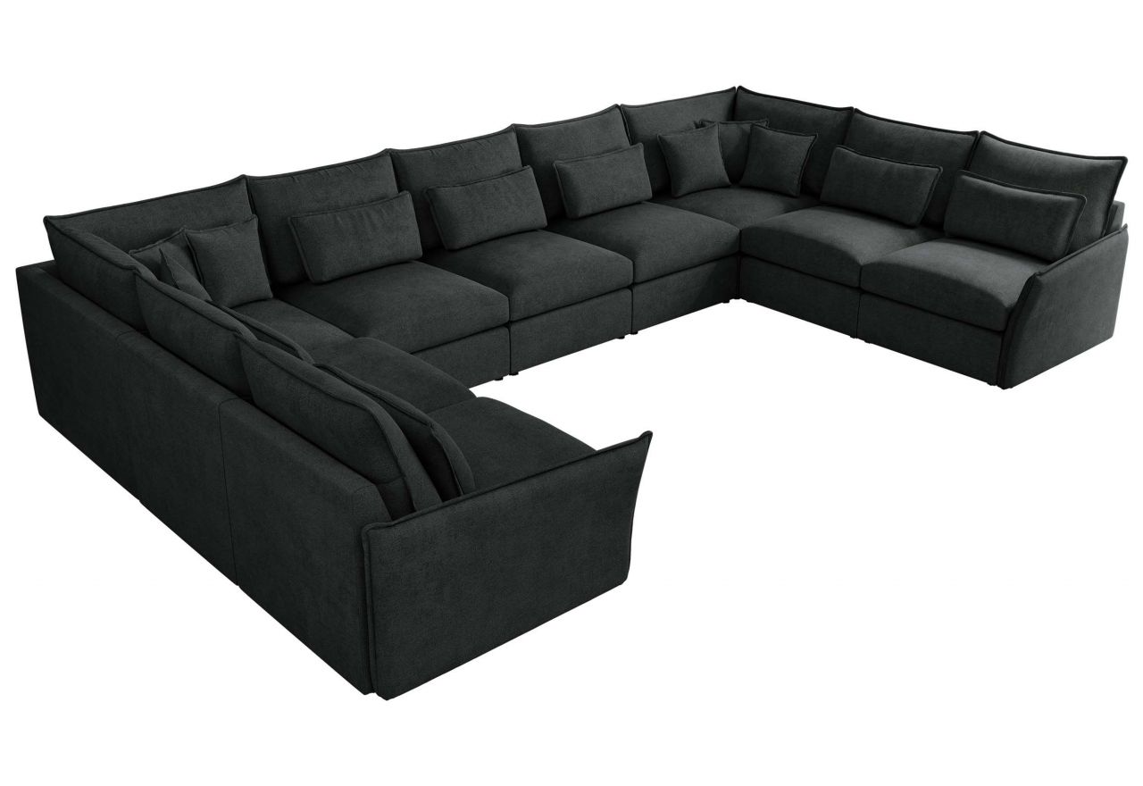 Narożnik - VERSO U 9M - uniwersalny - ciemnoszary, struktura