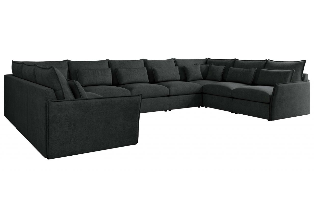 Narożnik - VERSO U 9M - uniwersalny - ciemnoszary, struktura