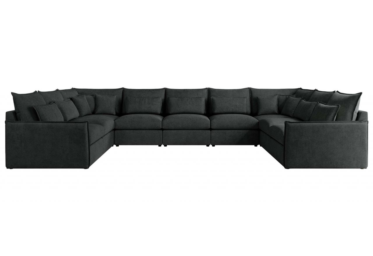 Narożnik - VERSO U 9M - uniwersalny - ciemnoszary, struktura