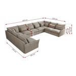 Narożnik - VERSO U 9M - uniwersalny - beżowy, struktura