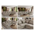 Narożnik - VERSO U 9M - uniwersalny - beżowy, struktura