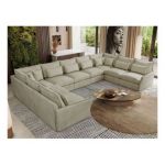 Narożnik - VERSO U 9M - uniwersalny - beżowy, welvet