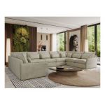 Narożnik - VERSO U 9M - uniwersalny - beżowy, welvet