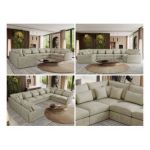 Narożnik - VERSO U 9M - uniwersalny - beżowy, welvet