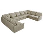 Narożnik - VERSO U 9M - uniwersalny - beżowy, welvet