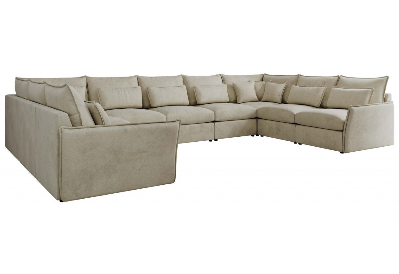 Narożnik - VERSO U 9M - uniwersalny - beżowy, welvet