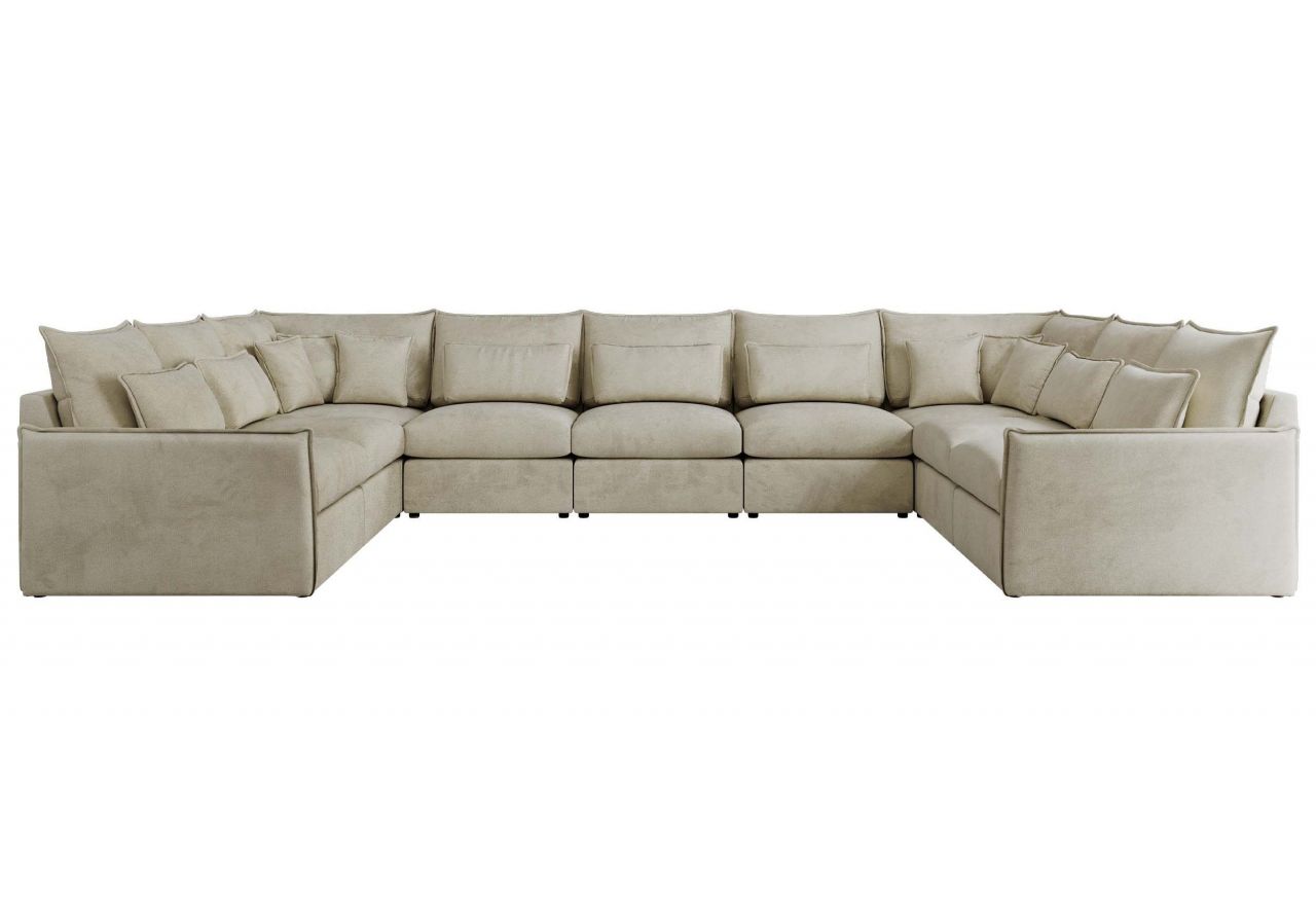 Narożnik - VERSO U 9M - uniwersalny - beżowy, welvet