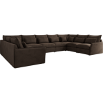 Narożnik - VERSO U 9M - uniwersalny - brązowy, welvet