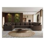 Narożnik - VERSO U 9M - uniwersalny - brązowy, welvet