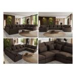 Narożnik - VERSO U 9M - uniwersalny - brązowy, welvet