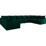 Narożnik - VERSO U 9M - uniwersalny - ciemnozielony, welvet